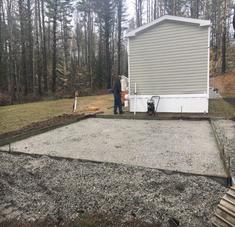 Garage Pad Added at Norway, Maine Home
